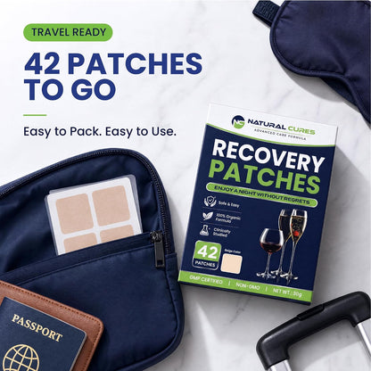 Recovery Patches 42 Pack - Wake Up Refreshed and Energised with Skin-Friendly Patch - Strong Adhesive for Secure Fit - Natural Ingredients for Quick Recovery