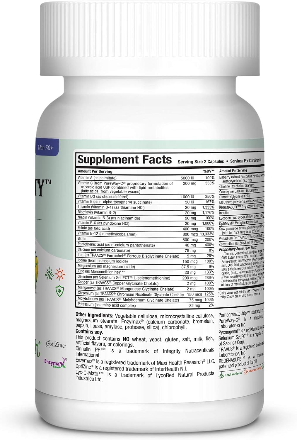 Maxi Health Multivitamin 50 Plus - Daily Multivitamin for Women Over 50 with Vitamin B12, D, Zinc, Magnesium & More - Energy, Immune & Heart Support - Non-GMO (120 Tablets) - görsel 2