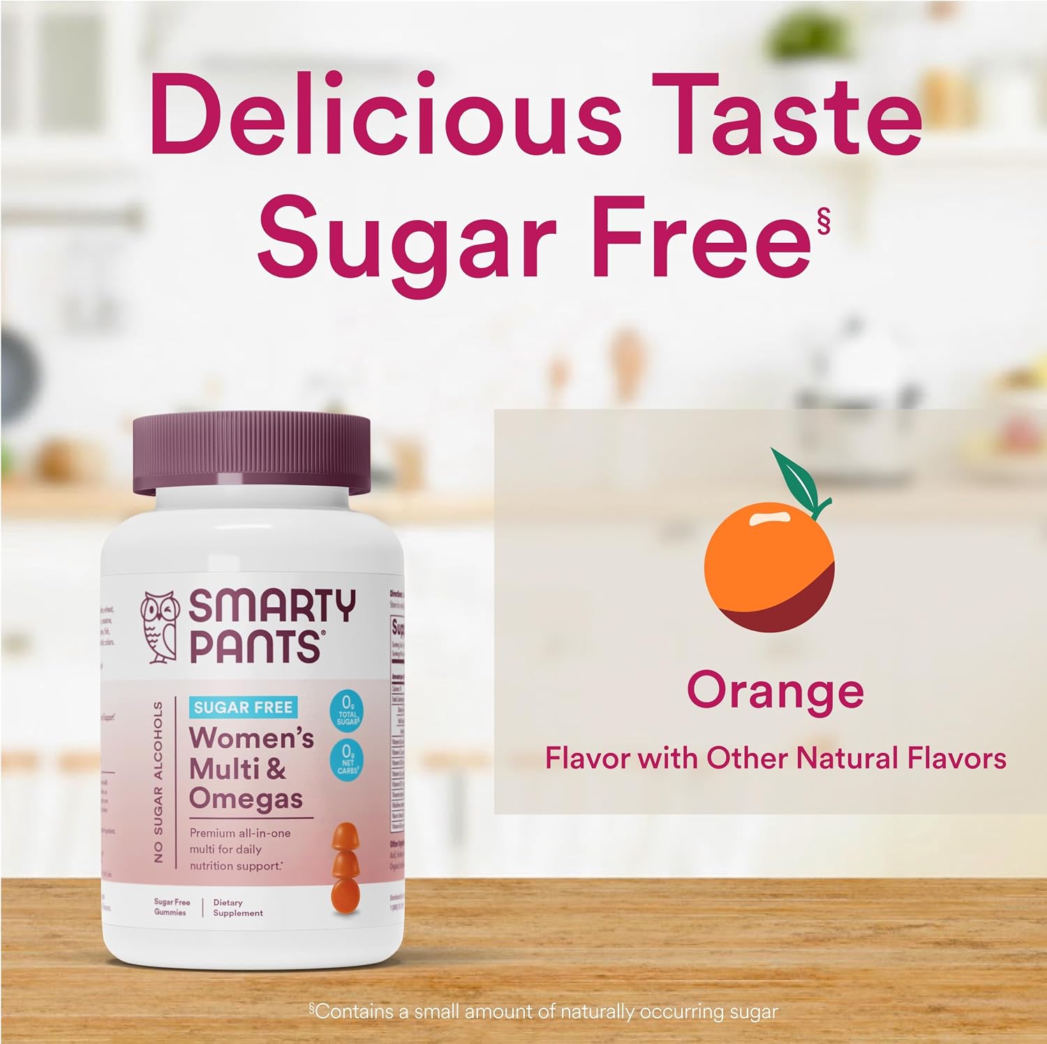 SmartyPants Women's Sugar-Free Multivitamin Gummies with Omega-3, 60 Gummies - görsel 5