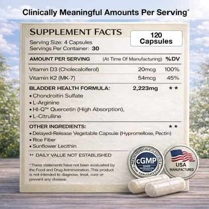 Bladder Health and Pelvic Comfort Support - 120 Capsules