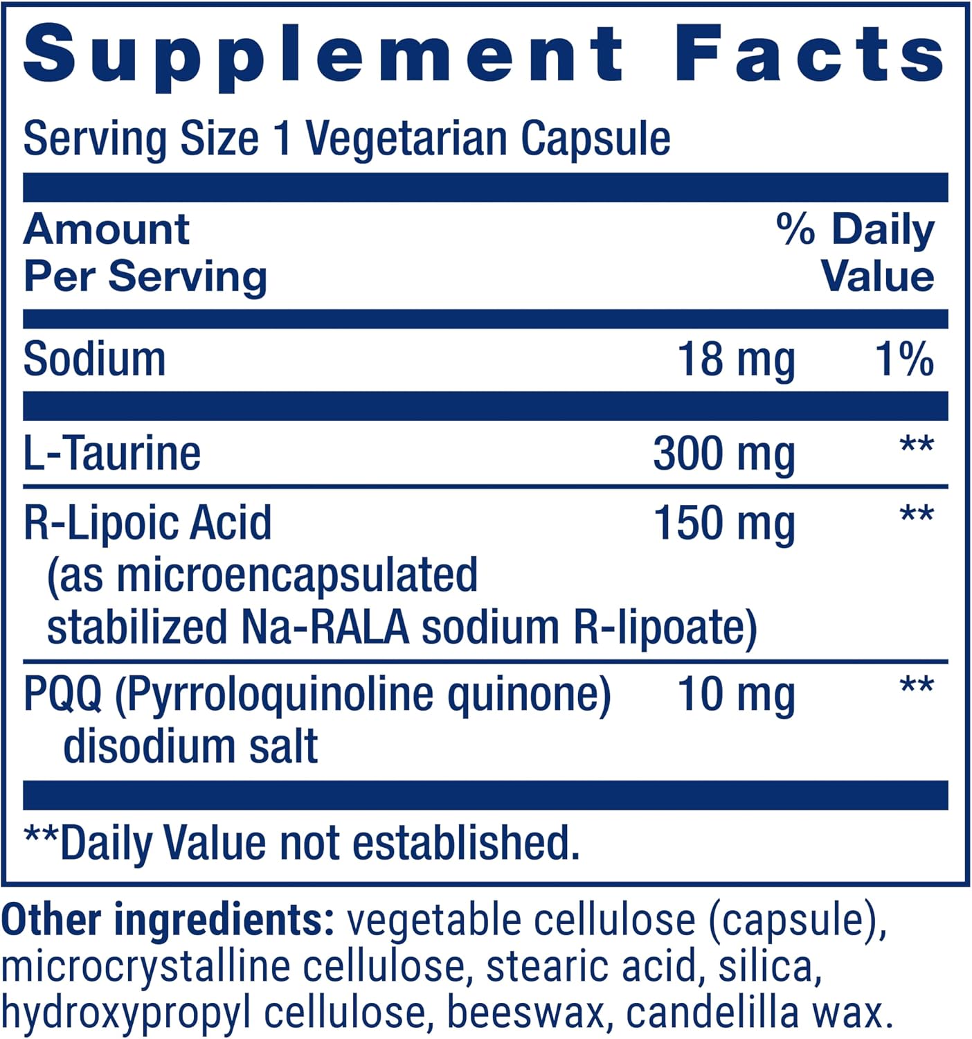 Life Extension Mitochondrial Basics with PQQ, L-Taurine, R-Lipoic Acid, 30 Capsules - görsel 3