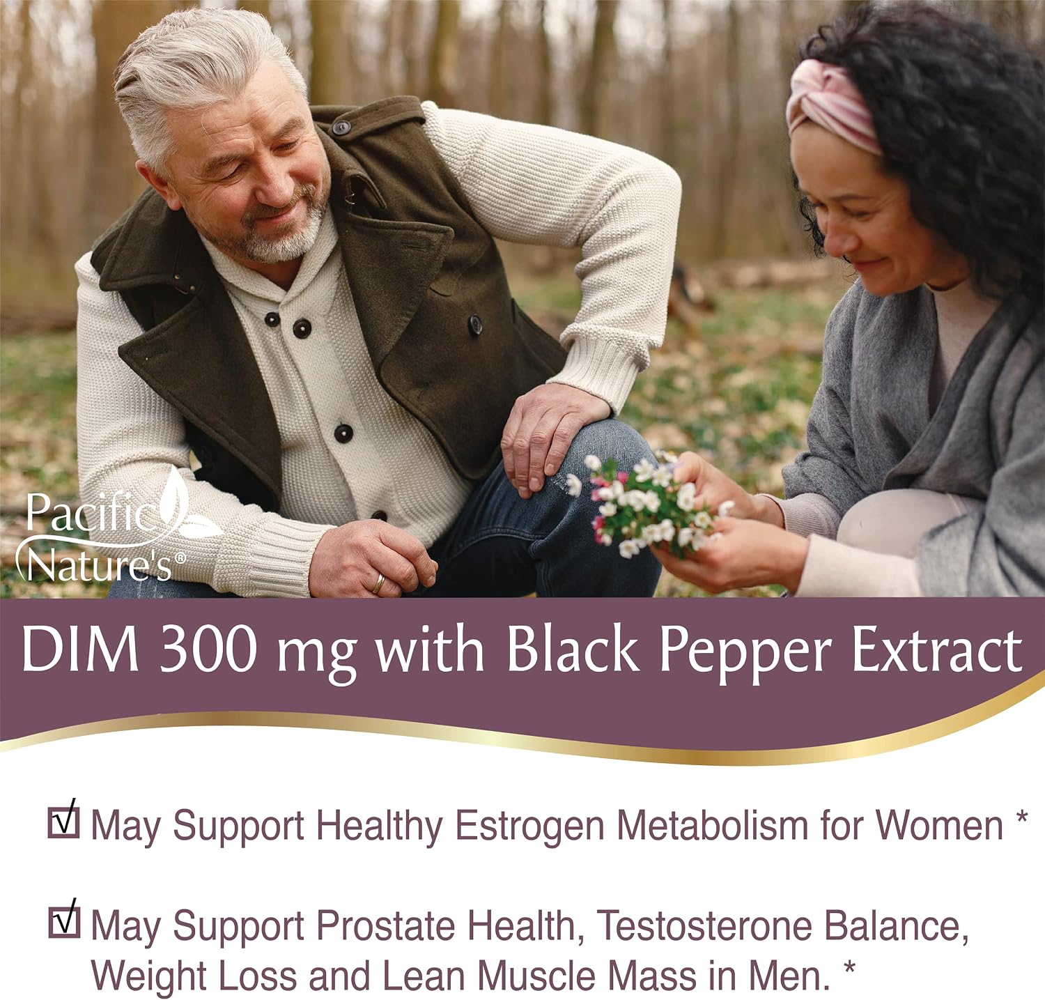 Pacific Nature's DIM 300mg with Black Pepper (90 Capsules) - Diindolylmethane Food Supplement for Hormone Health - görsel 5