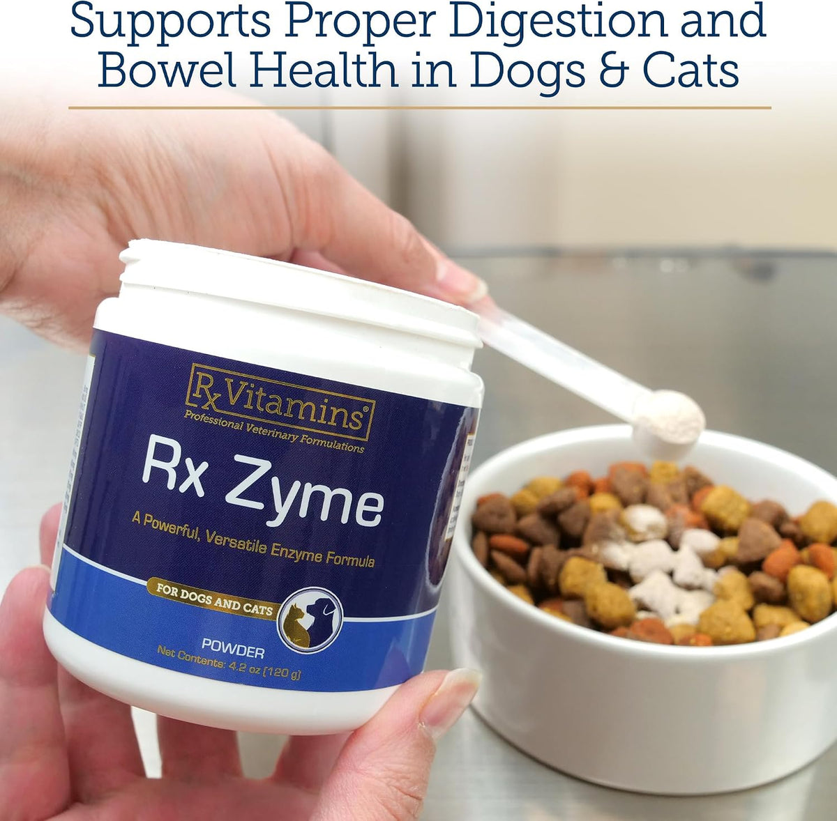 Rx Vitamins Rx Zyme Powder - Digestive Enzymes for Dogs and Cats (120g) - görsel 2