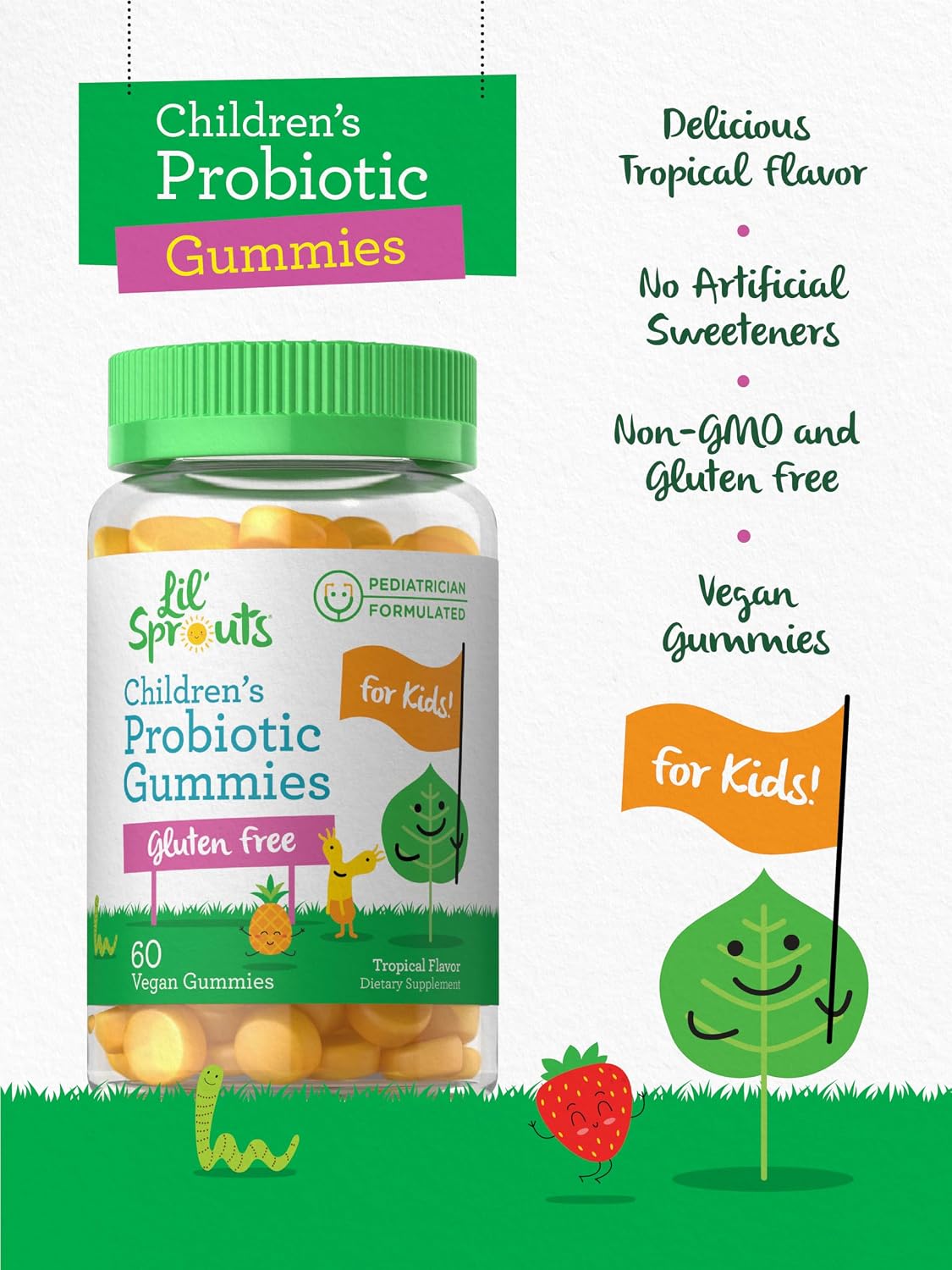 Carlyle Children's Probiotic Gummies - Tropical Flavour - 60 Count - görsel 4