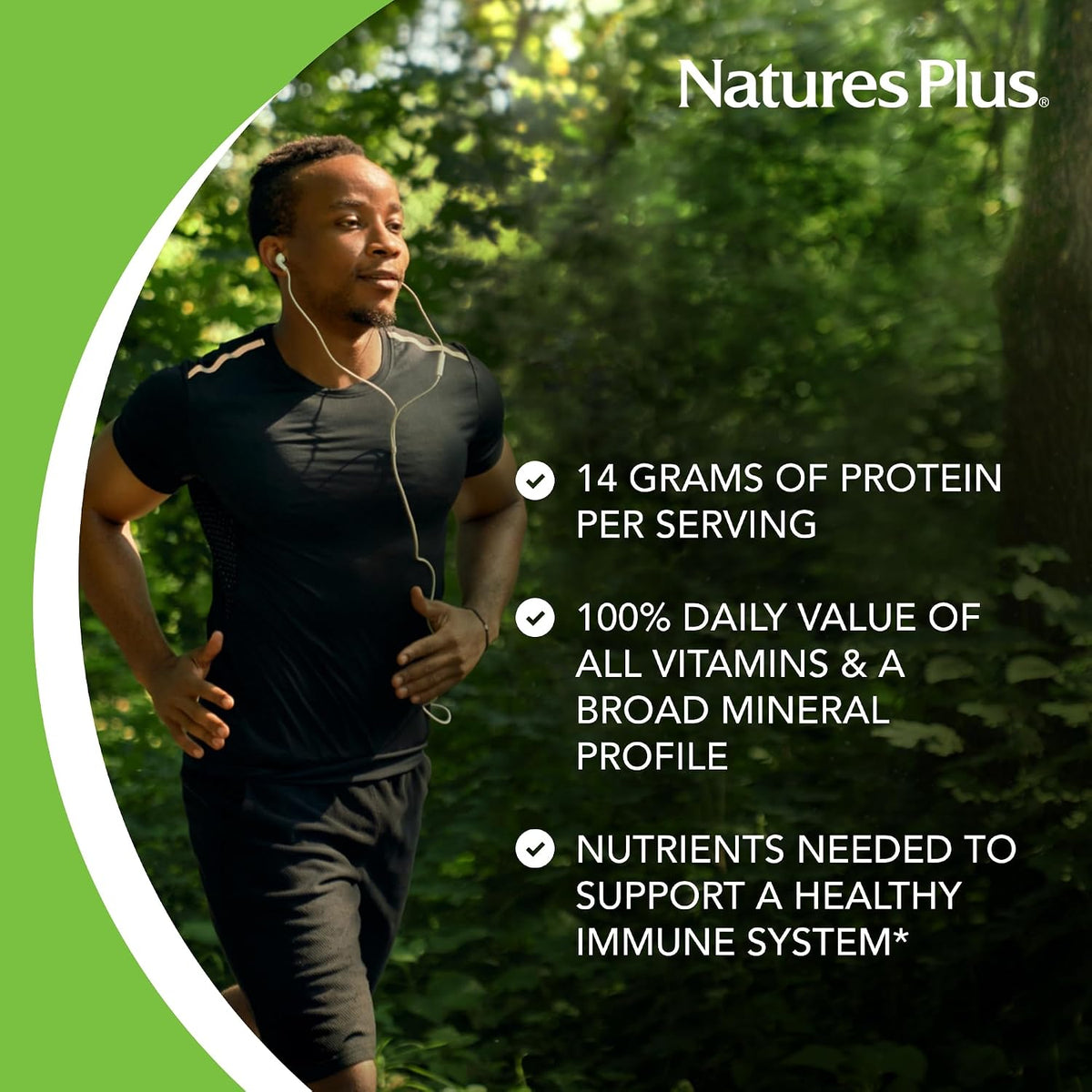 NaturesPlus SPIRU-TEIN, Exotic Red Fruit - Plant-Based Protein Powder - 500g (14 Servings) - görsel 4