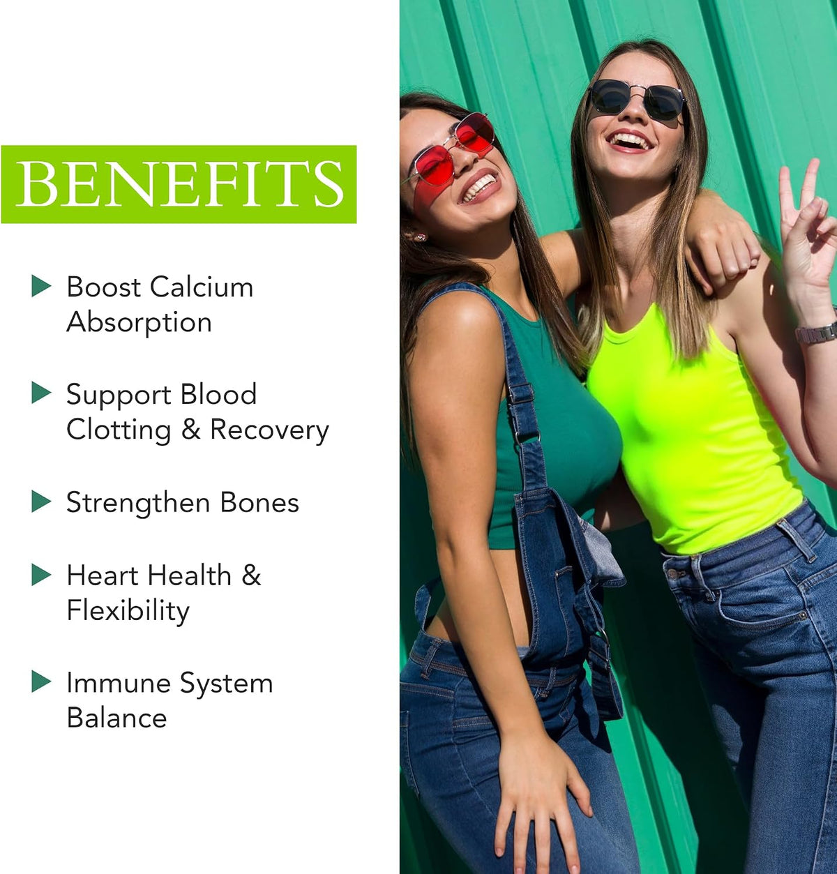 Xtravit Vitamin K Supplement – Natural Vitamin K (Phylloquinone) for Bone & Heart Health – 100 mcg, 30 Tablets - görsel 5