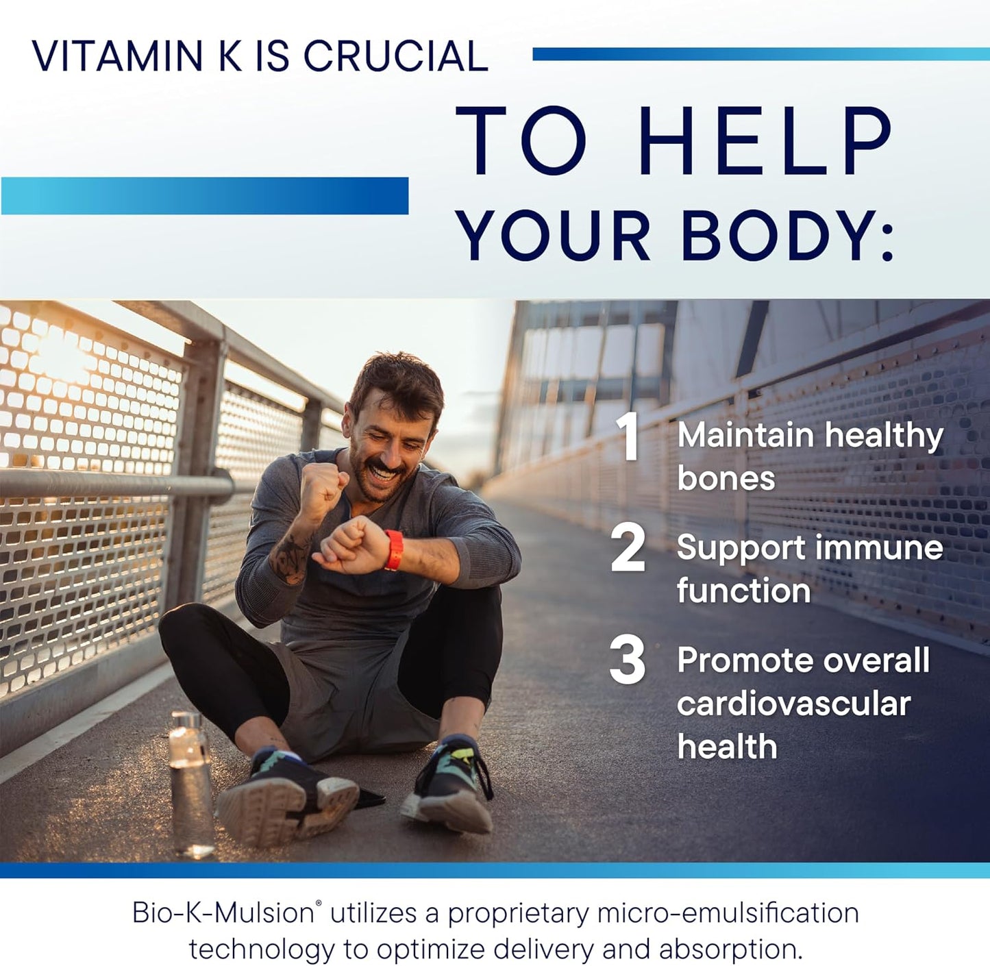 BIOTICS RESEARCH Bio K Mulsion Liquid Vitamin K Drops - 500 mcg per Serving - Vitamin K1 (Phytomenadione) for Adults - Supports Normal Bones & Blood Clotting - 30 ml - görsel 6