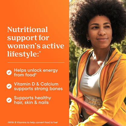 One A Day Multivitamin for Women — Daily Women’s Vitamins with Biotin, Calcium, Folic Acid, Iron & Zinc, 200 Tablets