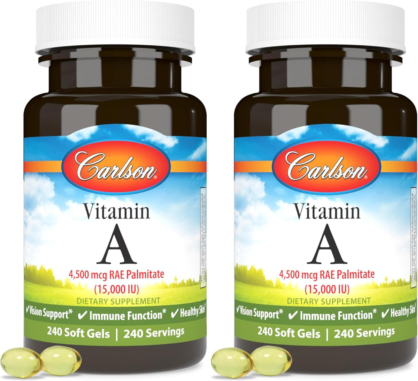 Carlson Labs Vitamin A Palmitate, 15000 IU, 120 Softgels - görsel 5