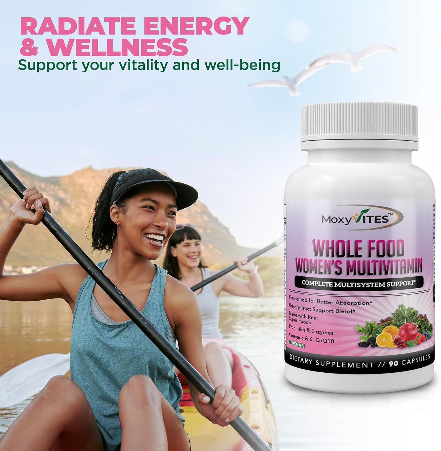 Methylated Multivitamin for Women with Iron | 44 Organic Wholefood Nutrients | 90 Vegan Capsules - görsel 7