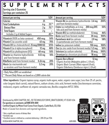 New Chapter Men's Multivitamin Gummies - 57% Less Sugar, Berry-Citrus, 75 Gummies