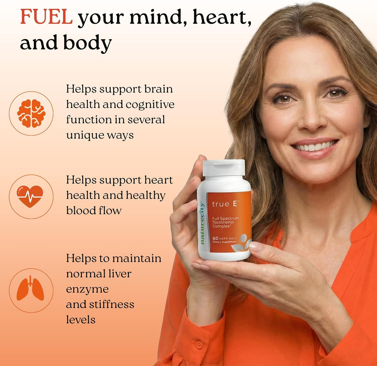 NatureCity True-E Full Spectrum Tocotrienols Vitamin E & Natural Alpha Tocopherol Supplement - görsel 4