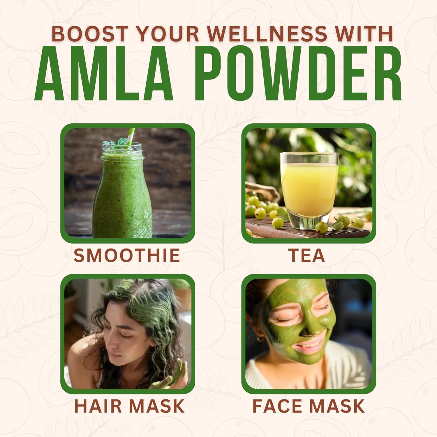 Exotic Veda Amla Powder - 100% Pure Indian Gooseberry, Ayurvedic Supplement, Non-GMO, 100g - görsel 3