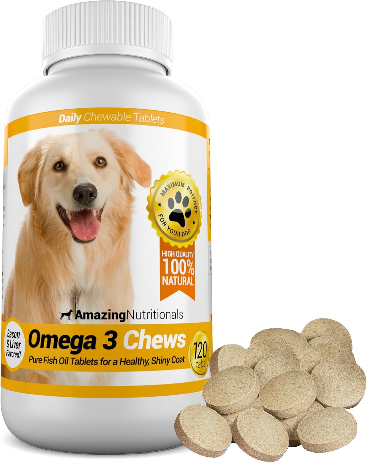 Amazing Omega-3 for Dogs - Fish Oil Supplement 90 Salmon Soft Chews - görsel 8