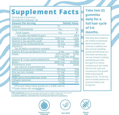 Baby Blues Postpartum Essentials Pack for New Mum, 3-Pack Postpartum Vitamin Kit with Hair Vitamins, Apple Cider Vinegar and Elderberry Gummies, for Hair, Energy and Immune Support, 180 Gummies