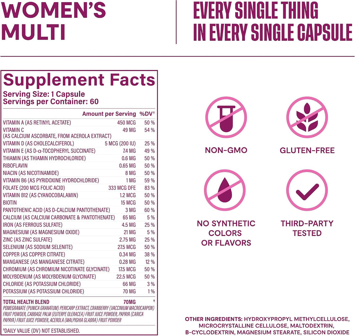 Habit Women's Multi Supplement (60 Capsules) - görsel 8