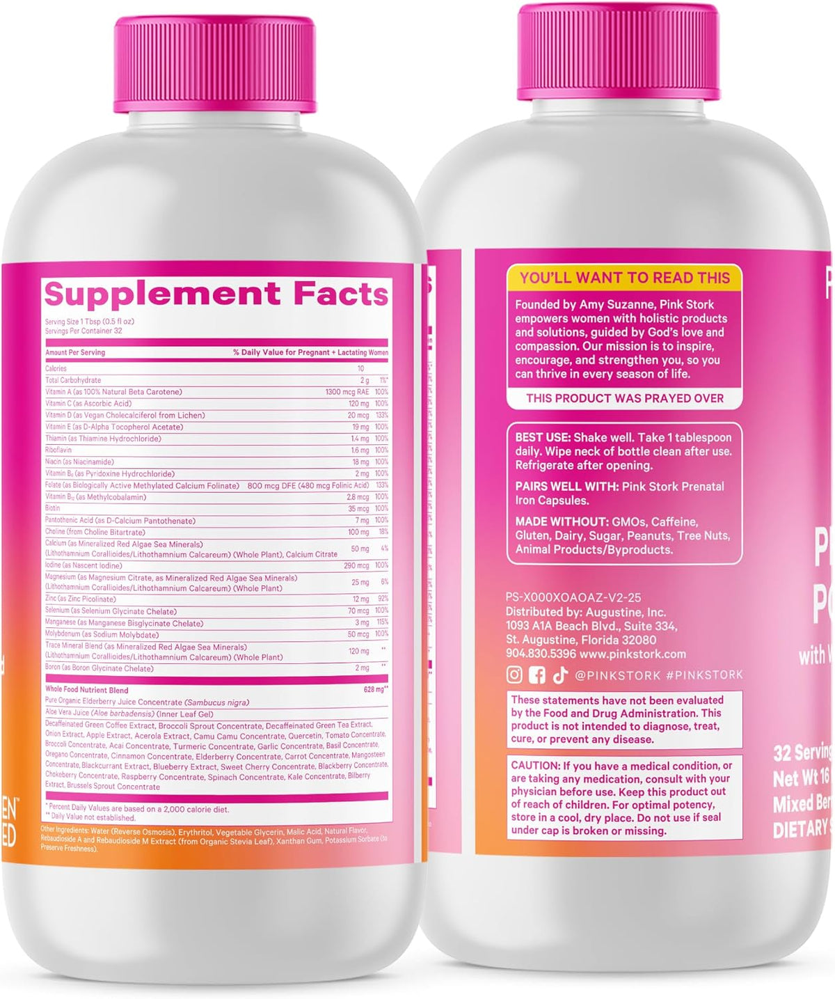 Pink Stork Liquid Prenatal Vitamins for Women – Berry, 32 Servings - görsel 9