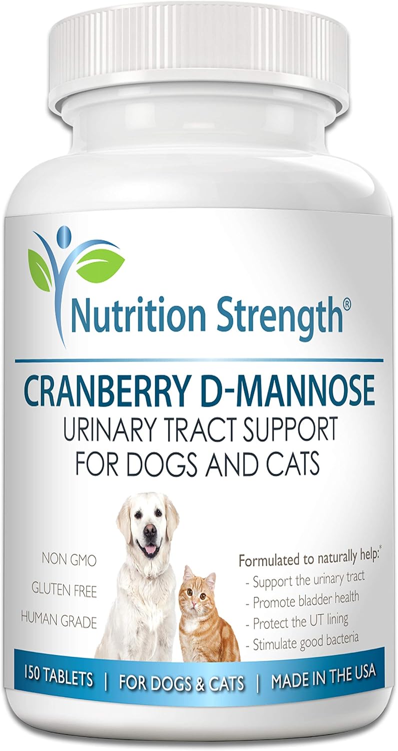 Nutrition Strength Cranberry D-Mannose for Dogs, Urinary Tract and Immune Support, 150 Chewable Tablets - görsel 1