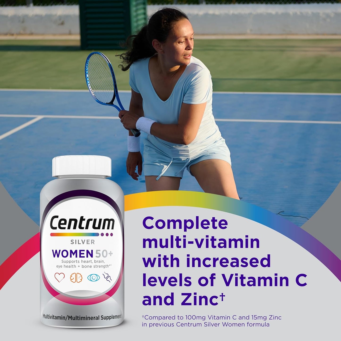 Centrum Silver Women's Multivitamin for Women 50 Plus – Memory & Cognition Support, 100 Tablets - görsel 2