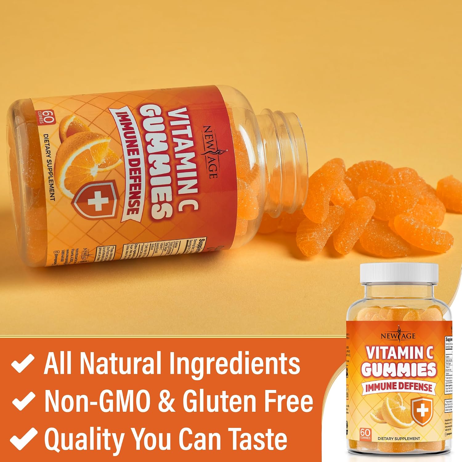 NEW AGE Vitamin C Gummies - Orange Flavour - 120 Gummies - görsel 4