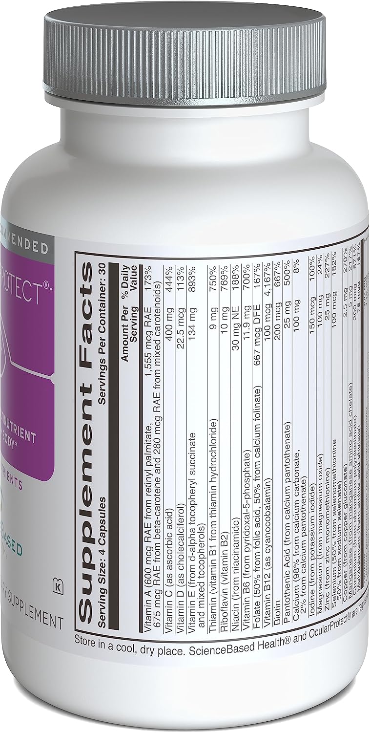 ScienceBased Health OcularProtect – Daily Multivitamin with Advanced Eye Health Support – 40+ Key Nutrients - görsel 2