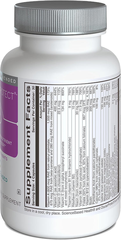 ScienceBased Health OcularProtect – Daily Multivitamin with Advanced Eye Health Support – 40+ Key Nutrients