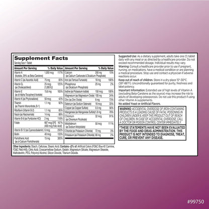 Quality Choice Women's Multi-Vite, Multivitamin Tablets for Daily Health Support Formulated for Women Under 50, 120 Tablets