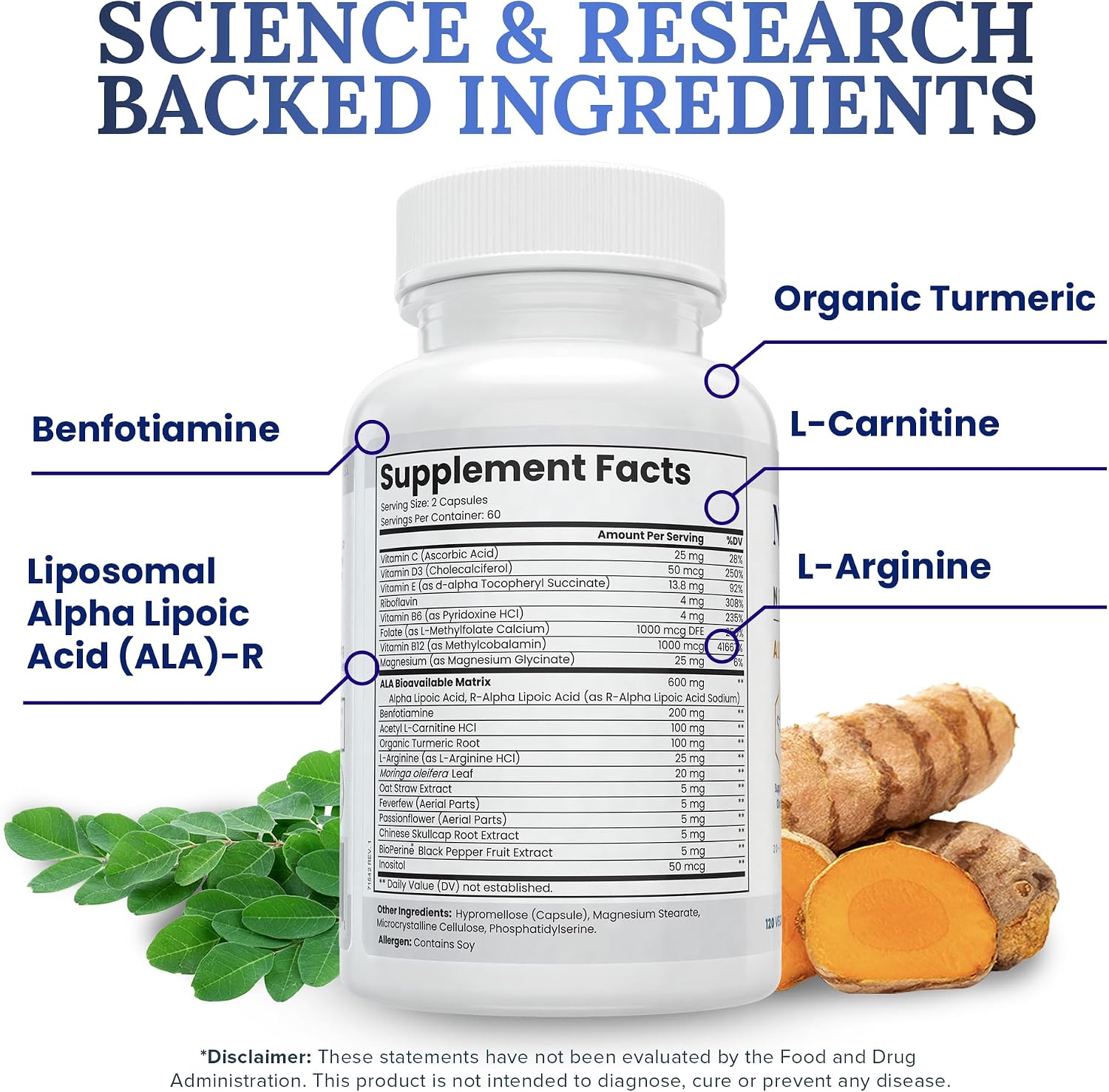 Zen Nutrients NeuraZenX | Advanced Nerve Support Supplement with 1200mg Alpha Lipoic Acid - görsel 7