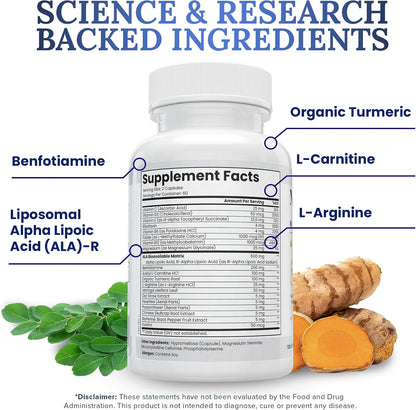 Zen Nutrients NeuraZenX | Advanced Nerve Support Supplement with 1200mg Alpha Lipoic Acid
