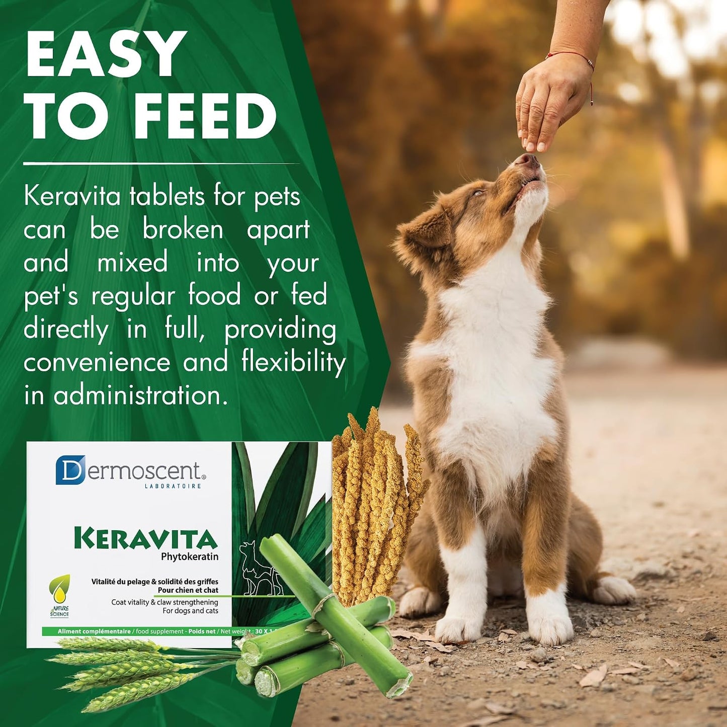 Dermoscent Keravita Dog & Cat Skin and Coat Food Supplement - 30 Tablets - görsel 3