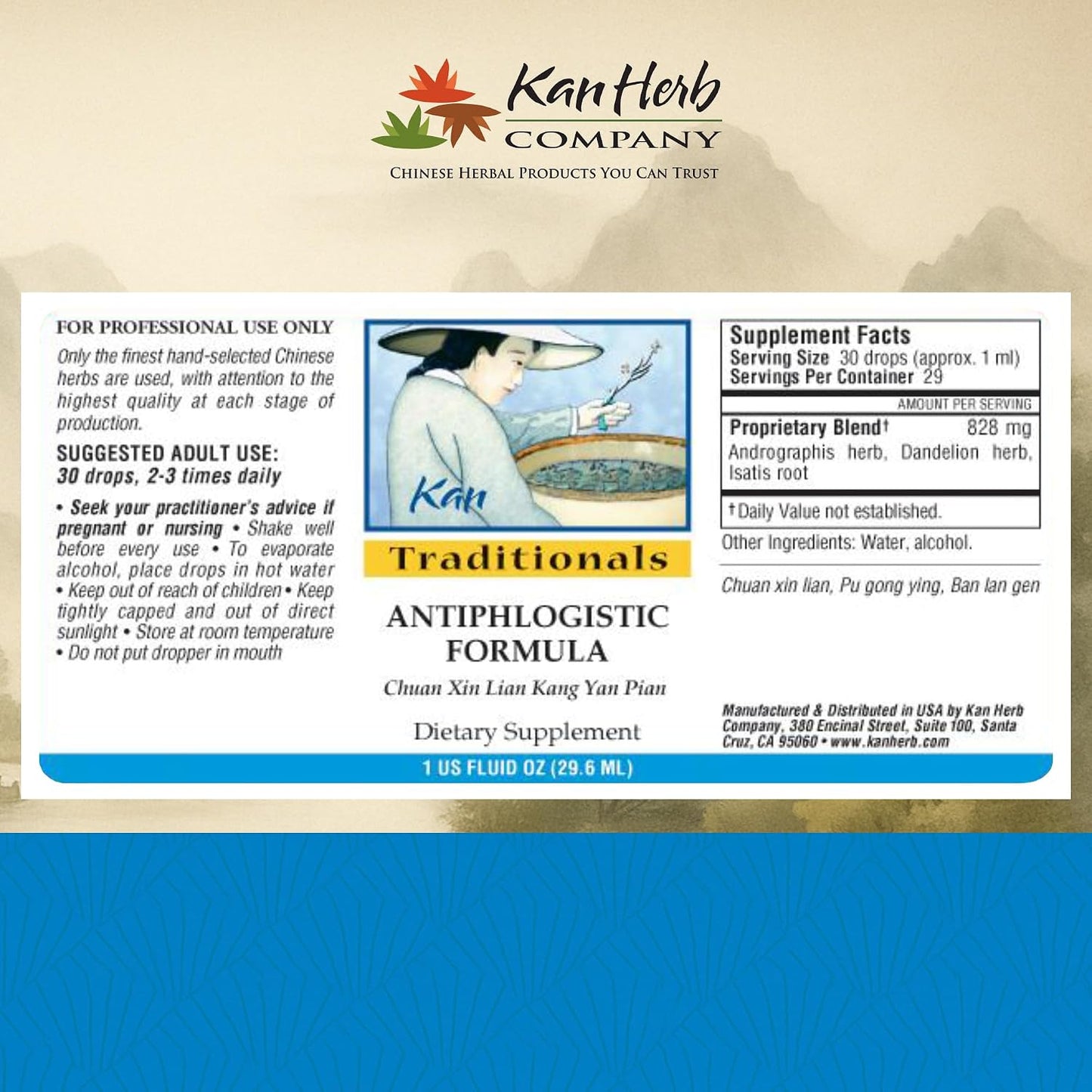 Kan Herbs Antiphlogistic Formula – Traditional Chinese Herbal Blend for Supporting Heat Balance Across Body Systems, Promoting Lung and Digestive Comfort, Liquid Extract, 30ml - görsel 8