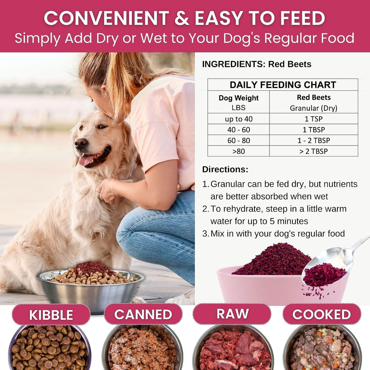 Olewo Red Beets for Dogs Granules – 623 g - görsel 7