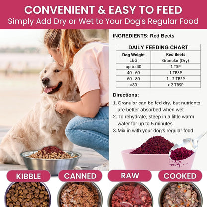 Olewo Red Beets for Dogs Granules – 623 g