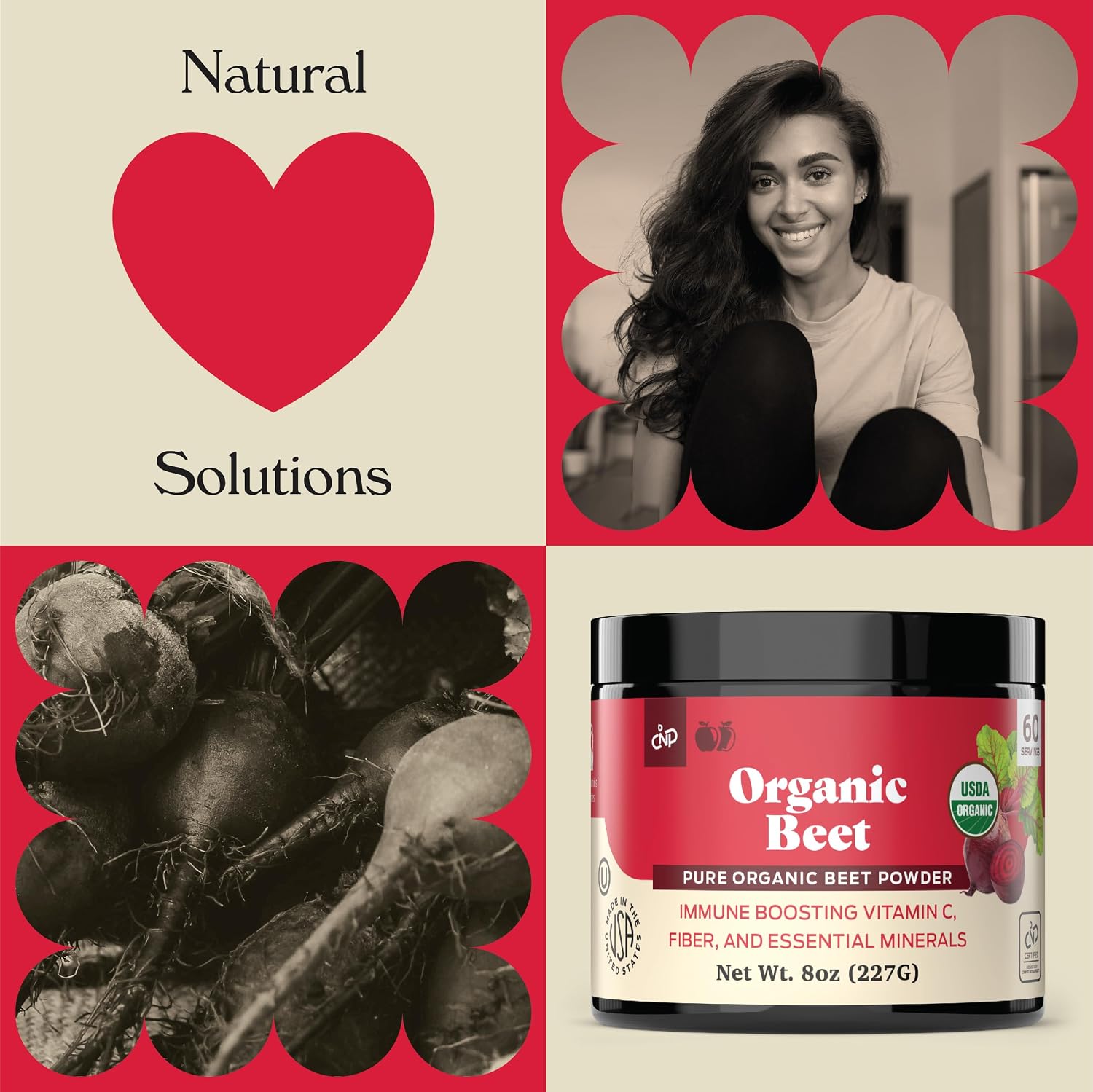 Pure Organic Beet Root Powder Supplement - 227 g (8 oz, 60 Servings) Bulk Raw Concentrate - görsel 4