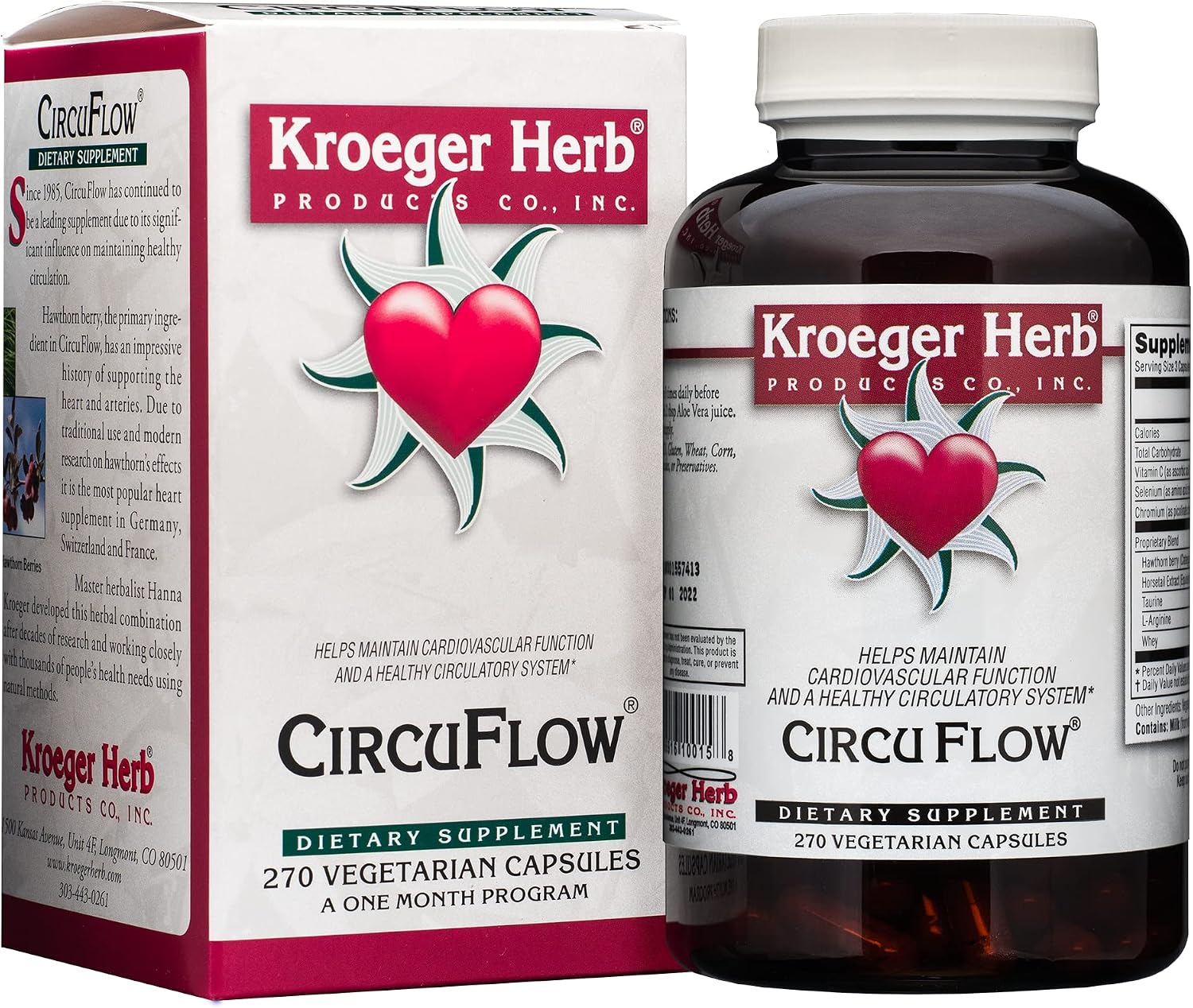 Kroeger Herb Circuflow Capsules (2-Pack, 270 Capsules Each) - görsel 2