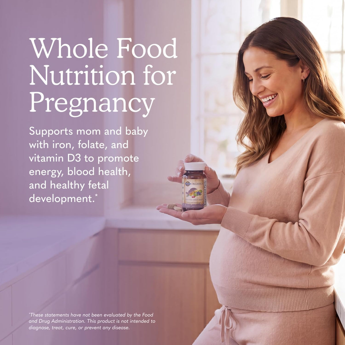 Garden of Life Organics Prenatal Multivitamin with Folate, B6, B12, D3 & Iron – Image 2