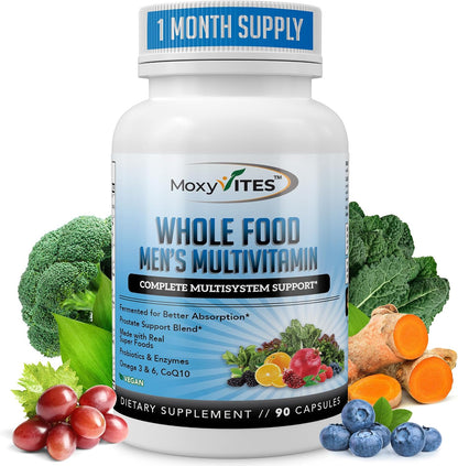 Methylated Men's Multivitamin with 44 Organic Whole Foods & Fermented Nutrients