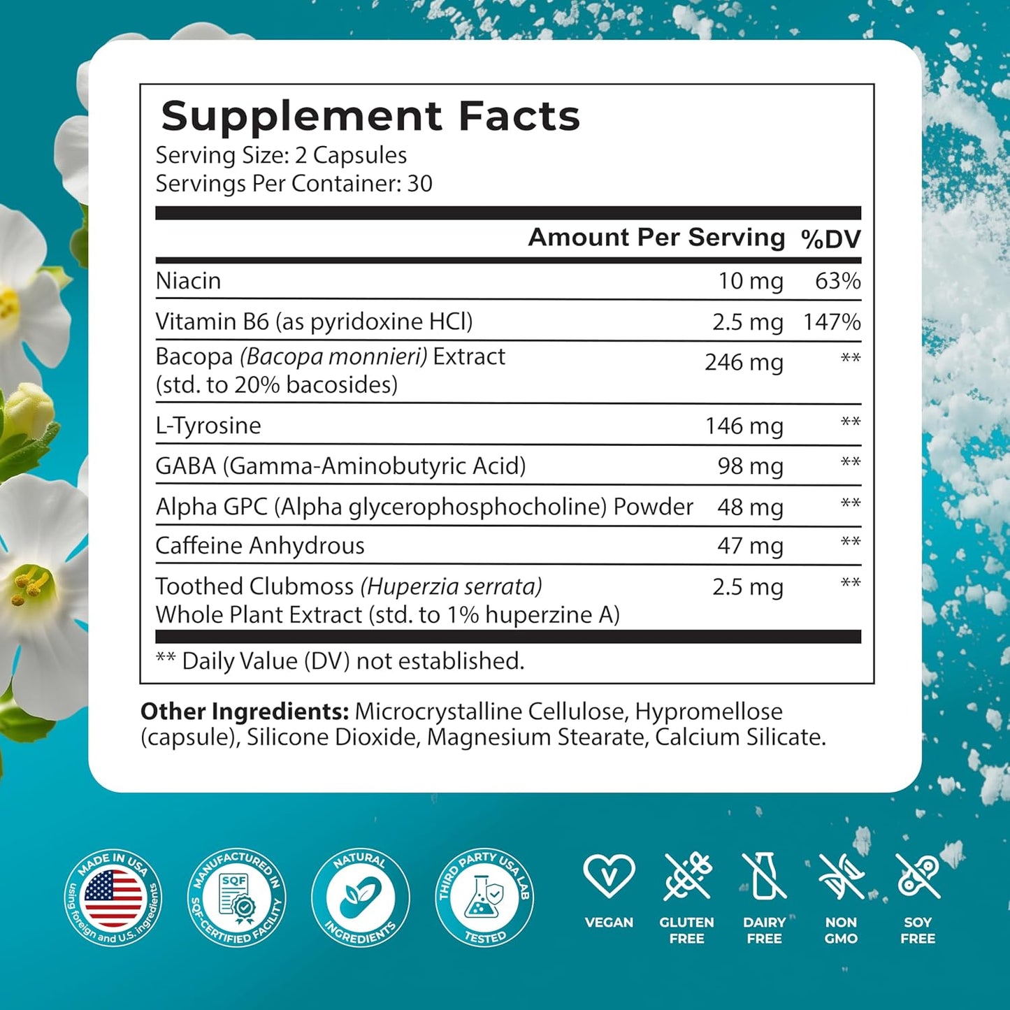 PUREHEALTH RESEARCH Ageless Brain - Nootropic Brain Supplement for Memory and Concentration, 180 Capsules - görsel 2