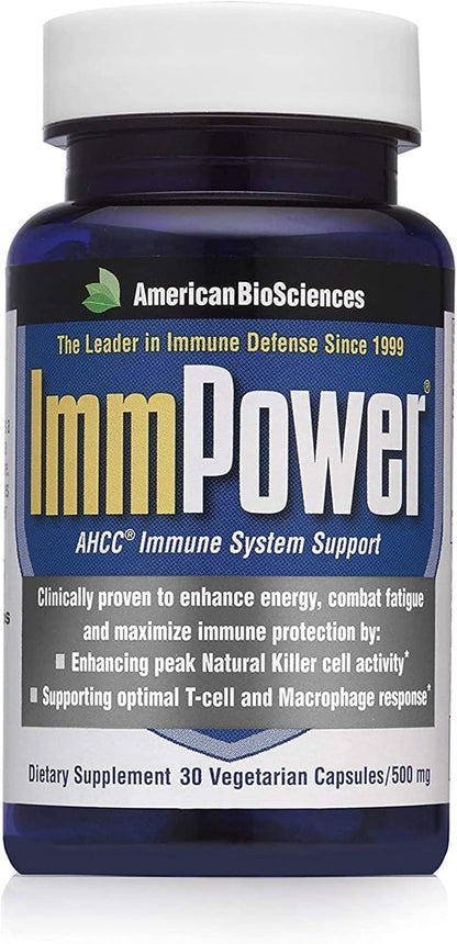 American BioSciences ImmpowerD3 AHCC + Vitamin D3, 30 Capsules