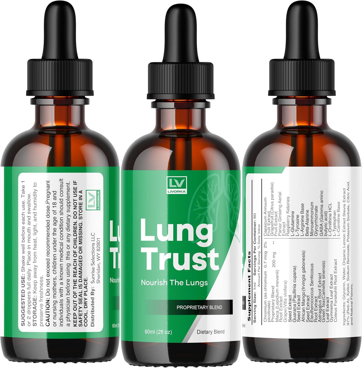 LIVORKA Lung Trust Liquid Drops Advanced Formula, 5-Pack (150-Day Supply) - görsel 4