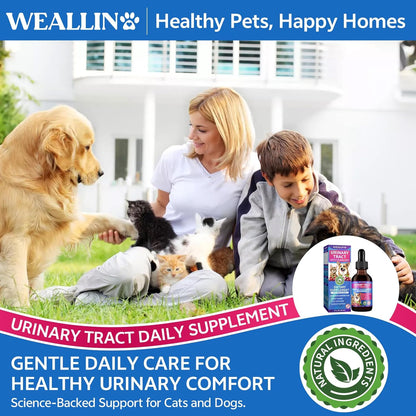 WEALLIN Cat & Dog Natural Urinary Tract Support Drops with Cranberry