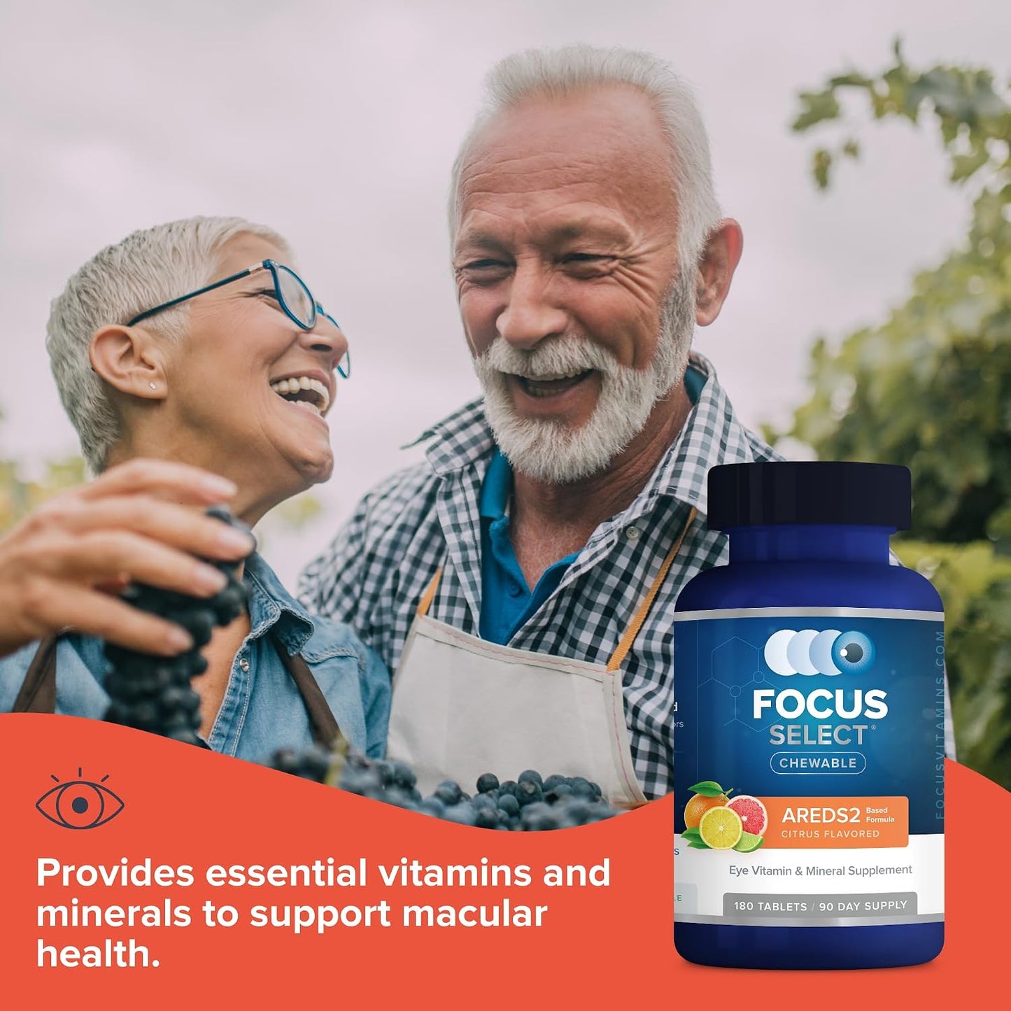 Focus Select AREDS2 Based Chewable Eye Vitamin and Mineral Supplement – 180 Chewable Tablets (90 Day Supply) - görsel 6