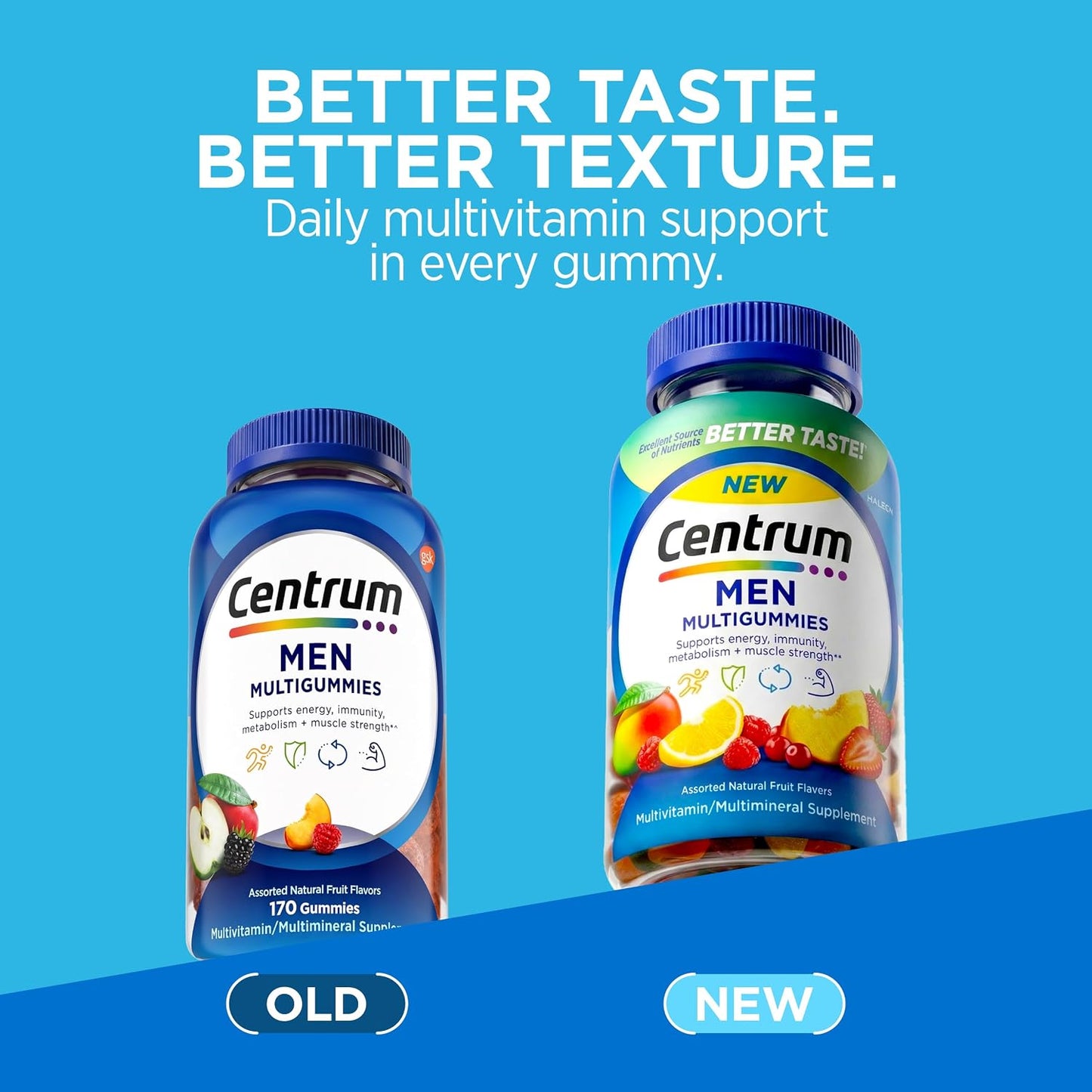 Centrum MultiGummies Gummy Multivitamin for Men - Assorted Fruit, 170 Count - görsel 6