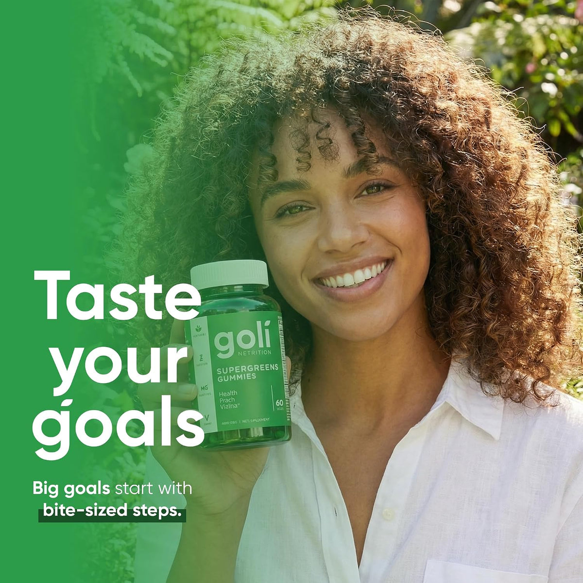Goli SuperGreen Vitamin Gummy - 60 Gummies - Essential Vitamins and Minerals - Plant-Based, Vegan, Gluten-Free & Gelatine-Free - Health from Within - görsel 5
