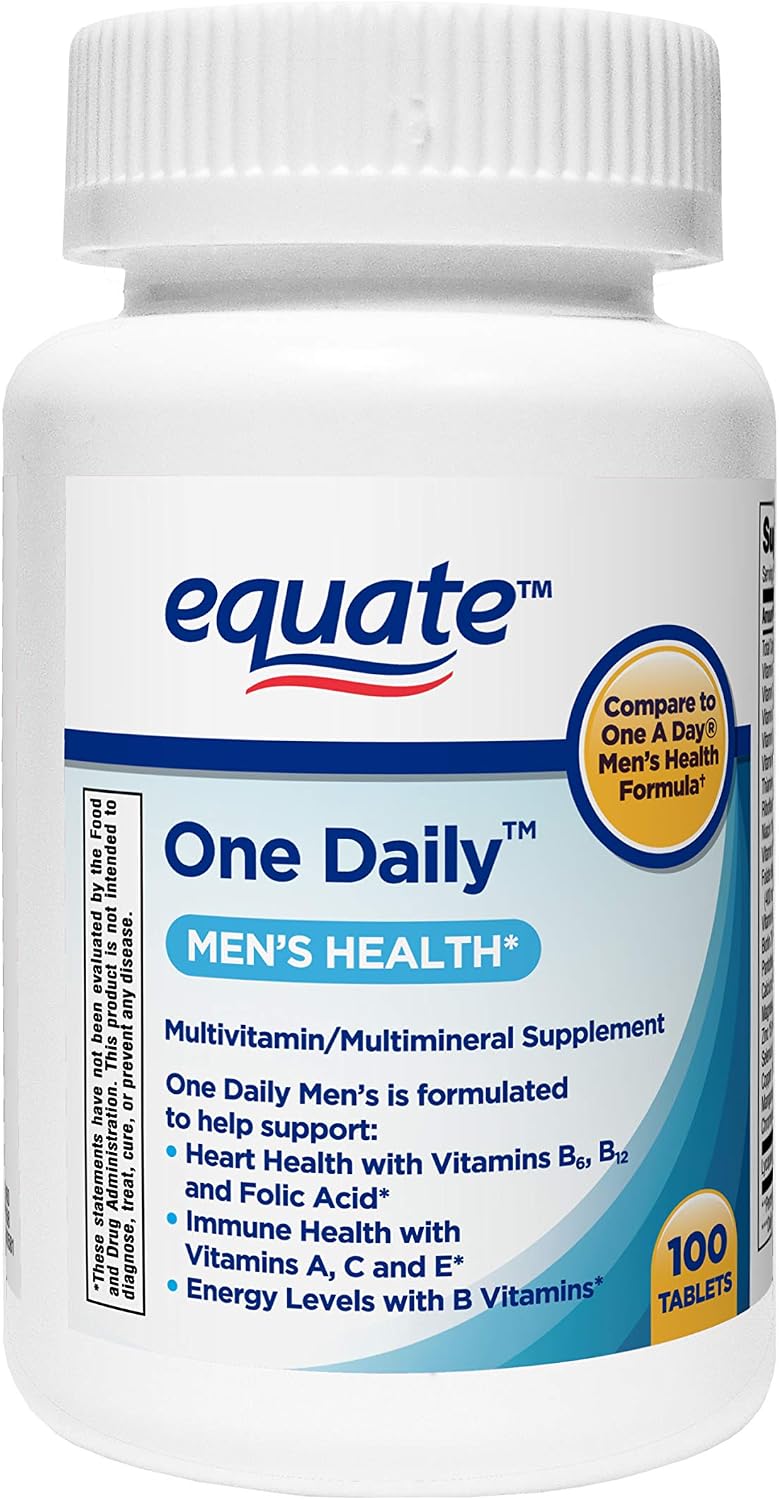 Equate One Daily Multivitamin, Men's Health Formula - 100 Tablets - görsel 1