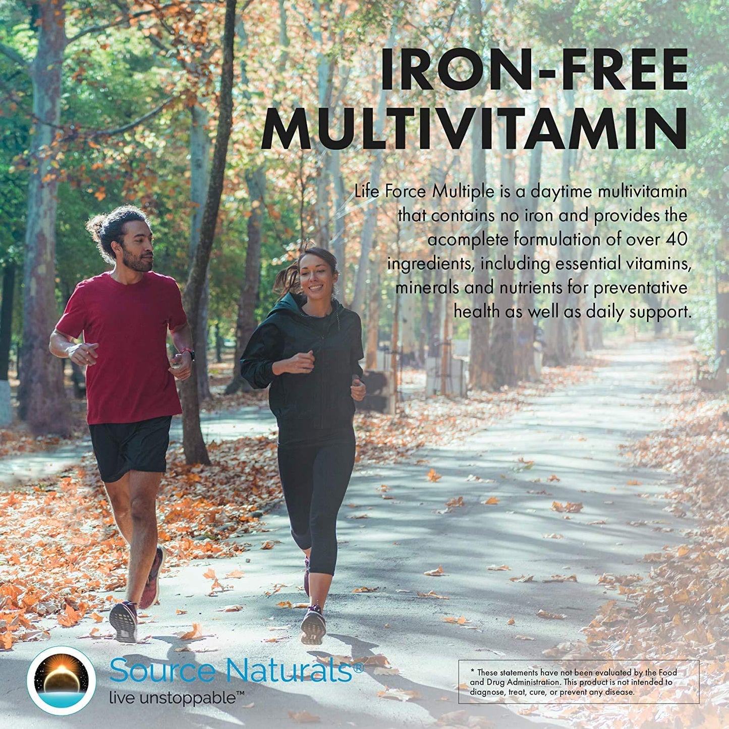 Source Naturals Life Force Multiple Iron Free Daily Multivitamin - High Strength Essential Vitamins, Minerals and Antioxidants - 120 Tablets - görsel 8