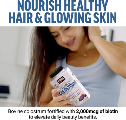 Force Factor Awesome Colostrum Supplement, Berries & Cream, 60 Soft Chews