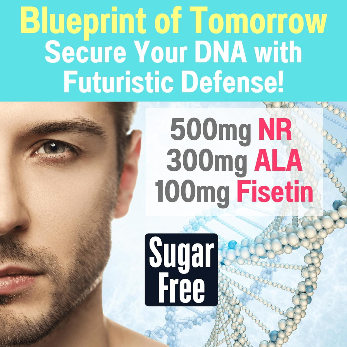 1500mg NAD+ Sugar Free Gummies – NAD+ Plus NR TMG ALA Trans-Resveratrol Fisetin Supplement - görsel 5