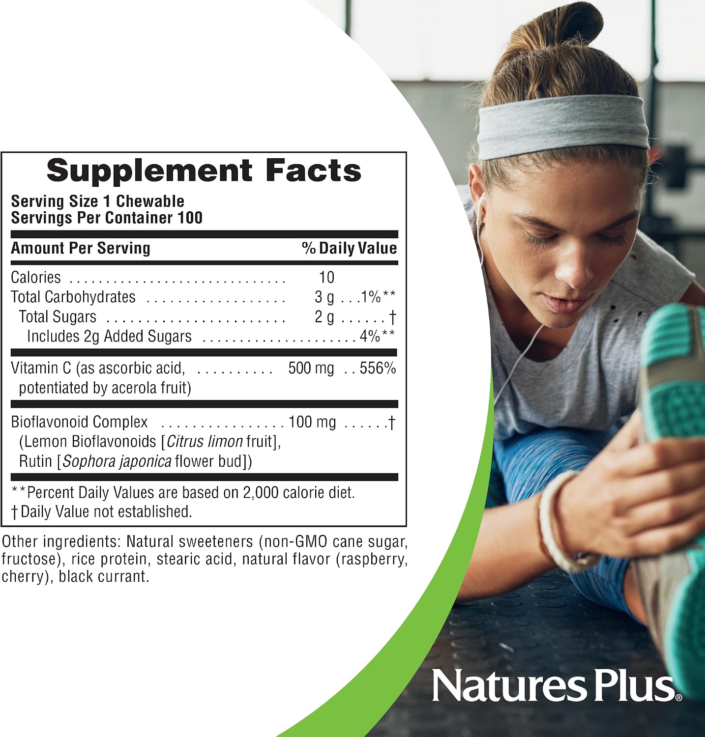 NaturesPlus Immune Vitamin C, Citrus Chewables - 100 servings - görsel 4