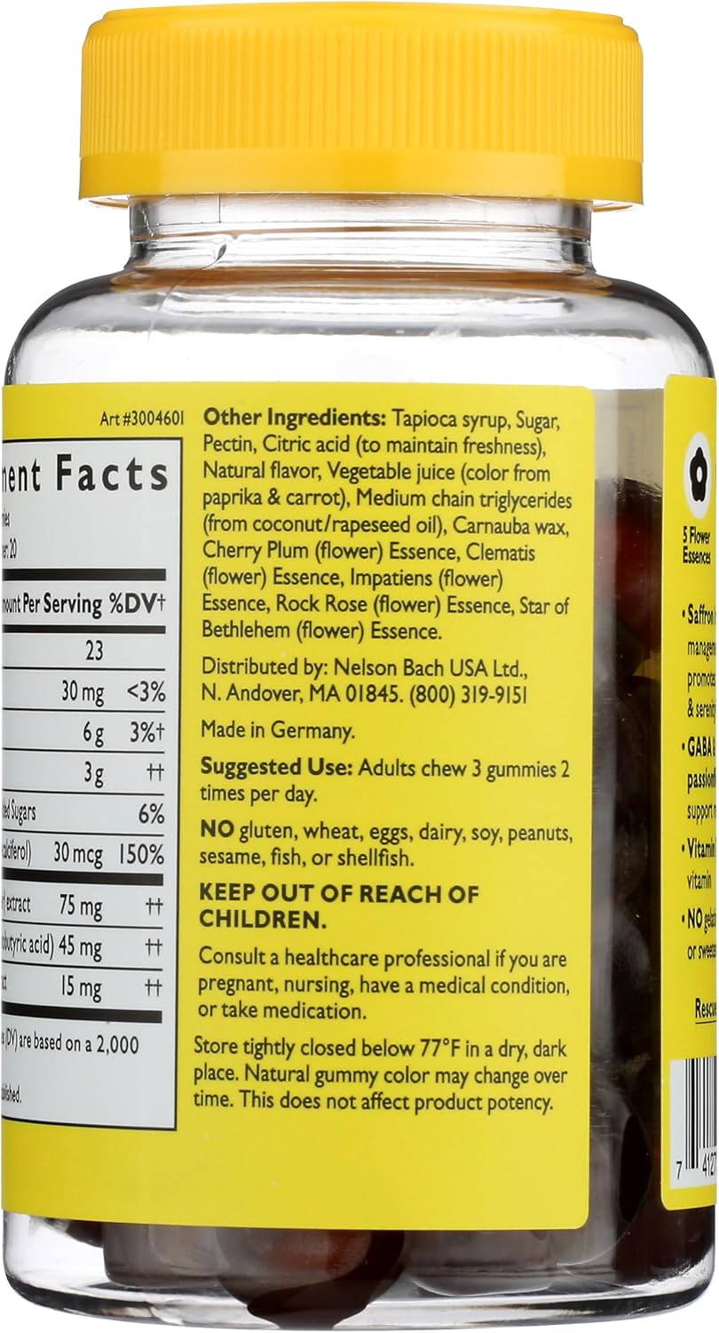 Bach Rescue Plus Mood & Stress Support Gummies - 60 Count - görsel 2